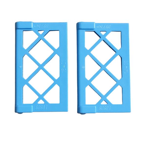 LEGO‎ Window Pane Medium Blue Lattice 1x2x3 Lot of 2 60607 Replacement Parts - Picture 1 of 2